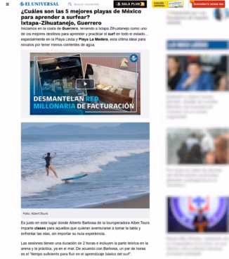 El Universal - Las 5 mejores playas para aprender a surfear en México