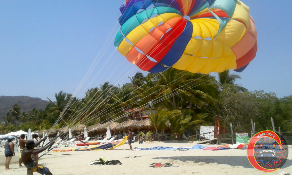 paracaídas playa la ropa nuestras actividades